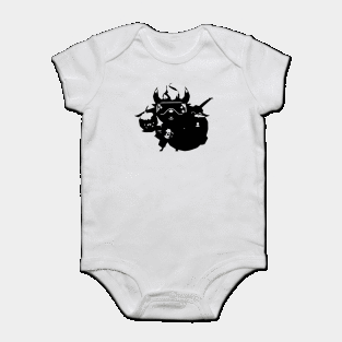 Kobold Bomber minimal silhouette white Baby Bodysuit